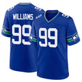 S.Seahawks #99 Leonard Williams Player Royal Throwback Home Game Ldoa Stitched Jerseys