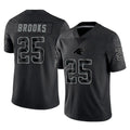 C.Panthers #25 Jonathon Brooks Player Black Limited Reflective Game Ldoa Stitched Jerseys