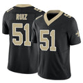 NO.Saints #51 Cesar Ruiz Player Black Limited Vapor F.U.S.E. Home Game Ldoa Stitched Jerseys