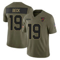 A.Cardinals #19 Carson Beck Player Olive Salute To Service Home Game Ldoa Stitched Jerseys
