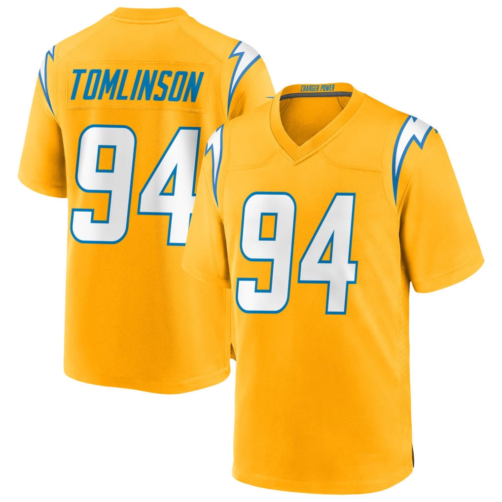 LA.Chargers #94 Dalvin Tomlinson Player Gold Home Game Ldoa Stitched Jerseys