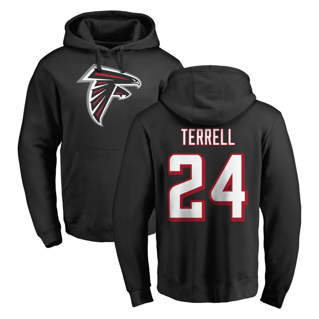 A.Falcons #24 A.J. Terrell Jr. Player Black Salute to Service Hoodies Ldoa Stitched Jerseys