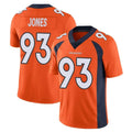 D.Broncos #93 D.J. Jones Player Orange Color Vapor Untouchable Limited Game Ldoa Stitched Jerseys