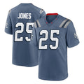 NE.Patriots #25 Marcus Jones Player Blue Rivalries Collection Home Game Ldoa Stitched Jerseys