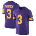 M.Vikings #3 Jordan Addison Player Purple Limited Color Rush Home Game Ldoa Stitched Jerseys