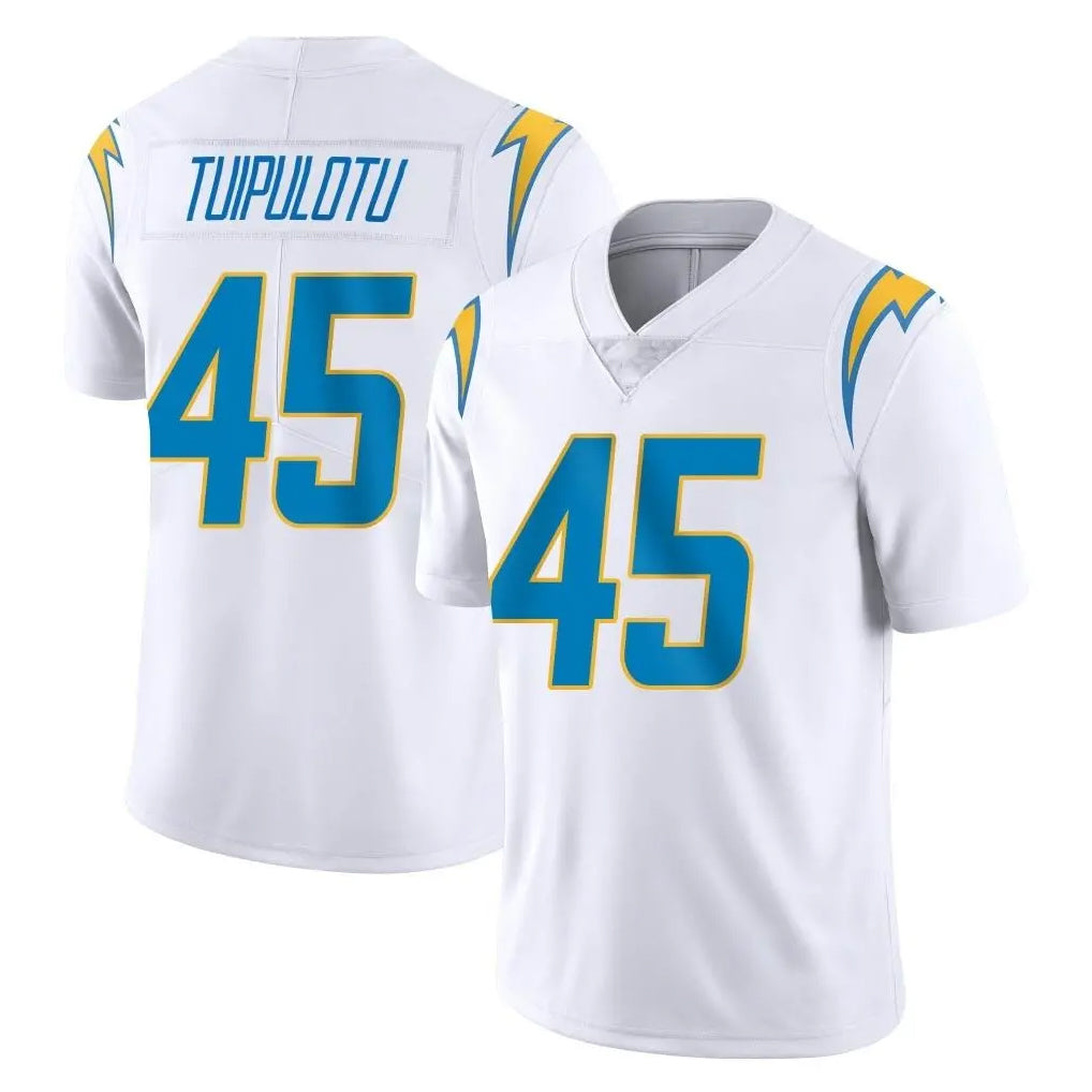 LA.Chargers #45 Tuli Tuipulotu Player White Limited Vapor Untouchable Home Game Ldoa Stitched Jerseys