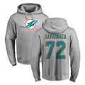 M.Dolphins #72 Jonah Savaiinaea Player Gray LOGO Pullover Hoodies Limited Ldoa Stitched Jerseys