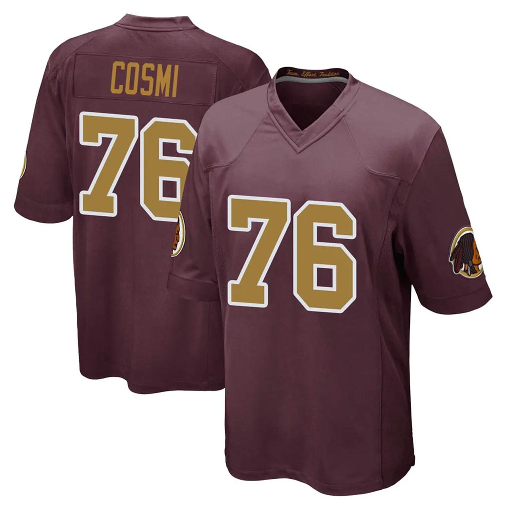 W.Commanders #76 Sam Cosmi Player Burgundy Alternate Home Game Ldoa Stitched Jerseys