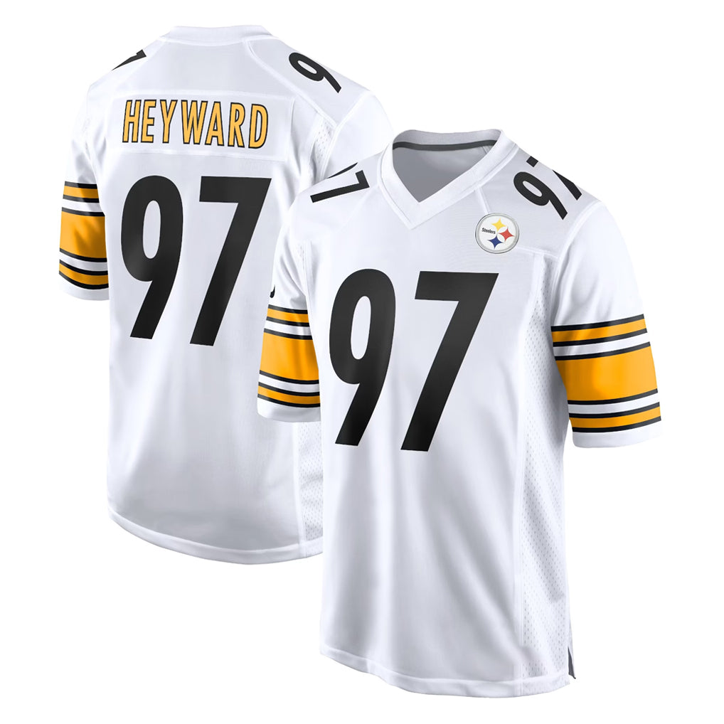 P.Steelers #97 Cameron Heyward Player White Home Game Ldoa Stitched Jerseys