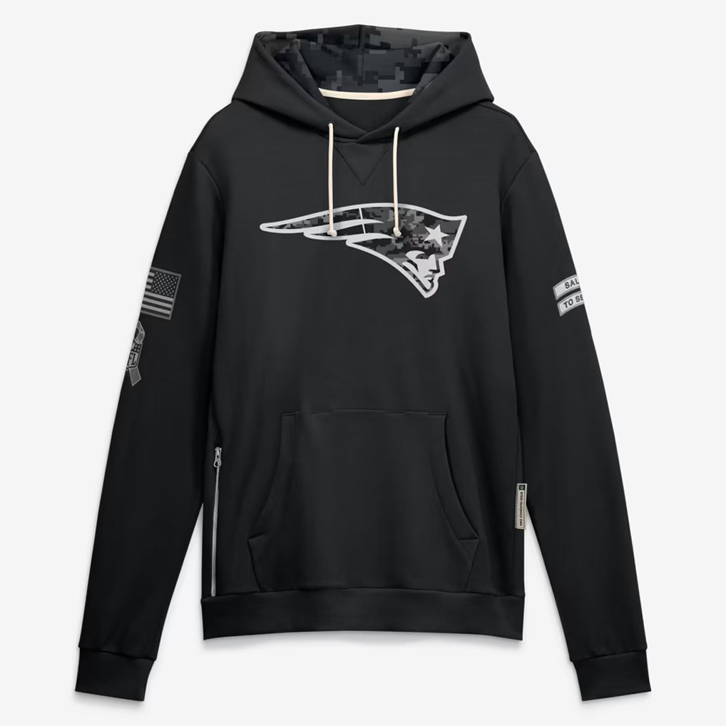 NE.Patriots 2026 Black Logo Pullover Hoodies Limited Game Ldoa Stitched Jerseys
