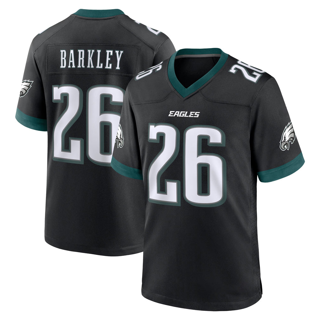 P.Eagles #26 Saquon Barkley Player Black Game Home Ldoa Stitched Jerseys