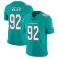 M.Dolphins #92 Zach Sieler Player Aqua Limited Vapor Untouchable Home Game Ldoa Stitched Jerseys