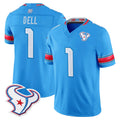 H.Texans #1 Tank Dell Player Blue 2026 Rivalries Vapor Limited Home Game Ldoa Stitched jerseys