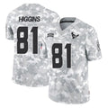 H.Texans #81 Jayden Higgins Player Arctic Camo Salute To Service Limited Game Ldoa Stitched Jerseys