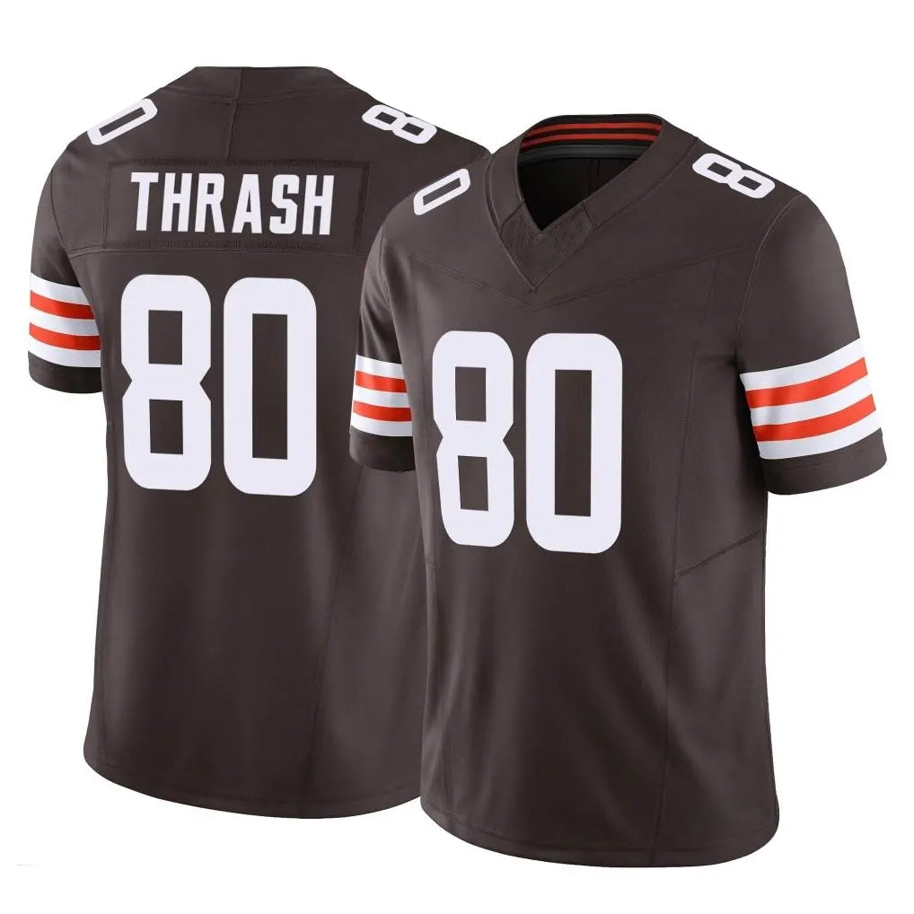 C.Browns #80 Jamari Thrash Player Brown Vapor F.U.S.E. Limited Home Game Ldoa Stitched Jerseys