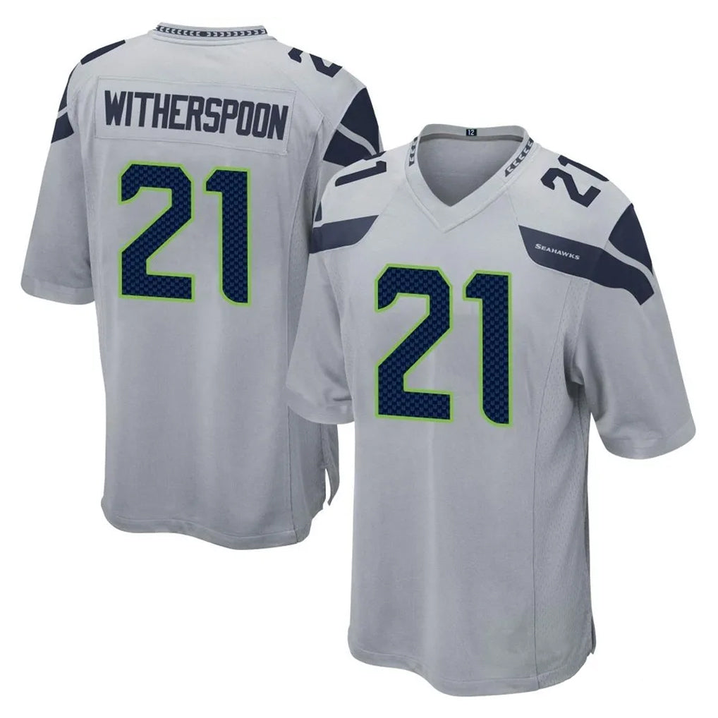 S.Seahawks #21 Devon Witherspoon Player Gray Home Game Ldoa Stitched Jerseys