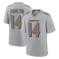 B.Ravens #14 Kyle Hamilton Player Gray Replica Limited Ldoa Stitched Jerseys