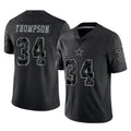 D.Cowboys #34 Jalen Thompson Player Black Limited Reflective Home Game Ldoa Stitched Jerseys