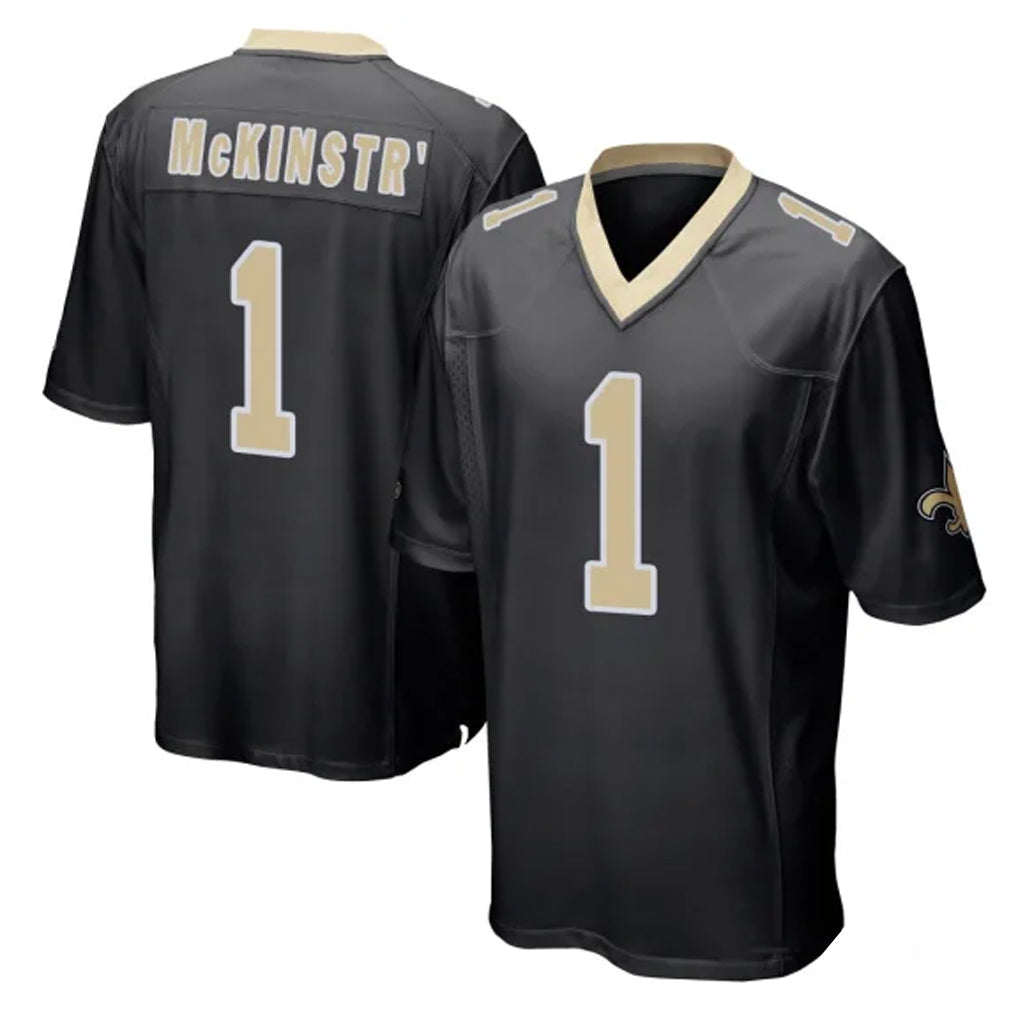 NO.Saints #1 Kool-Aid McKinstry Player Black Home Game Ldoa Stitched Jerseys