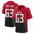 A.Falcons #63 Chris Lindstrom Player Red Home Game Ldoa Stitched Jerseys