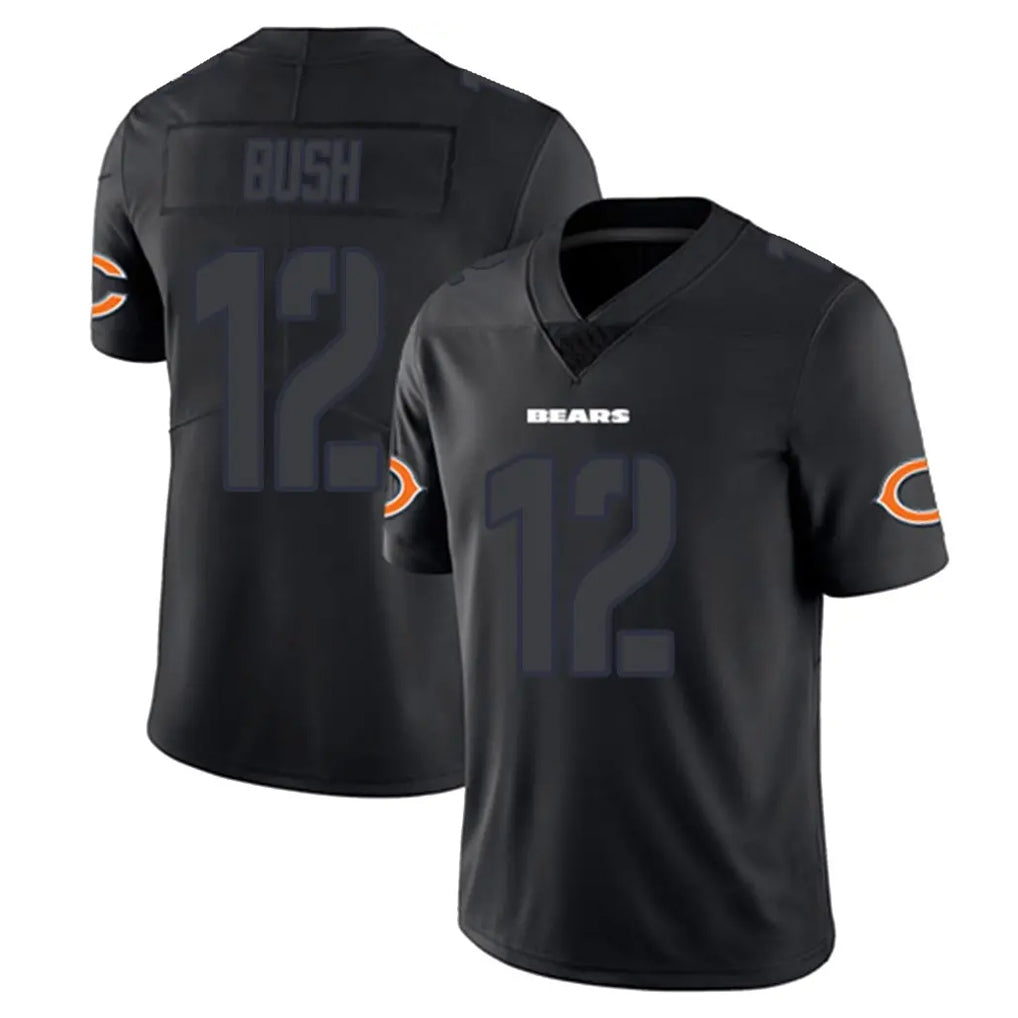 C.Bears #12 Devin Bush Player Black Impact Limited Game Ldoa Stitched Jerseys