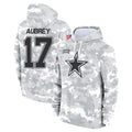 D.Cowboys #17 Brandon Aubrey Player Arctic Camo Salute to Service Hoodies Limited Game Ldoa Stitched Jerseys
