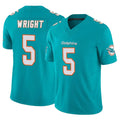 M.Dolphins #5 Jaylen Wright Player Aqua Limited Vapor F.U.S.E. Home Game Ldoa Stitched Jerseys