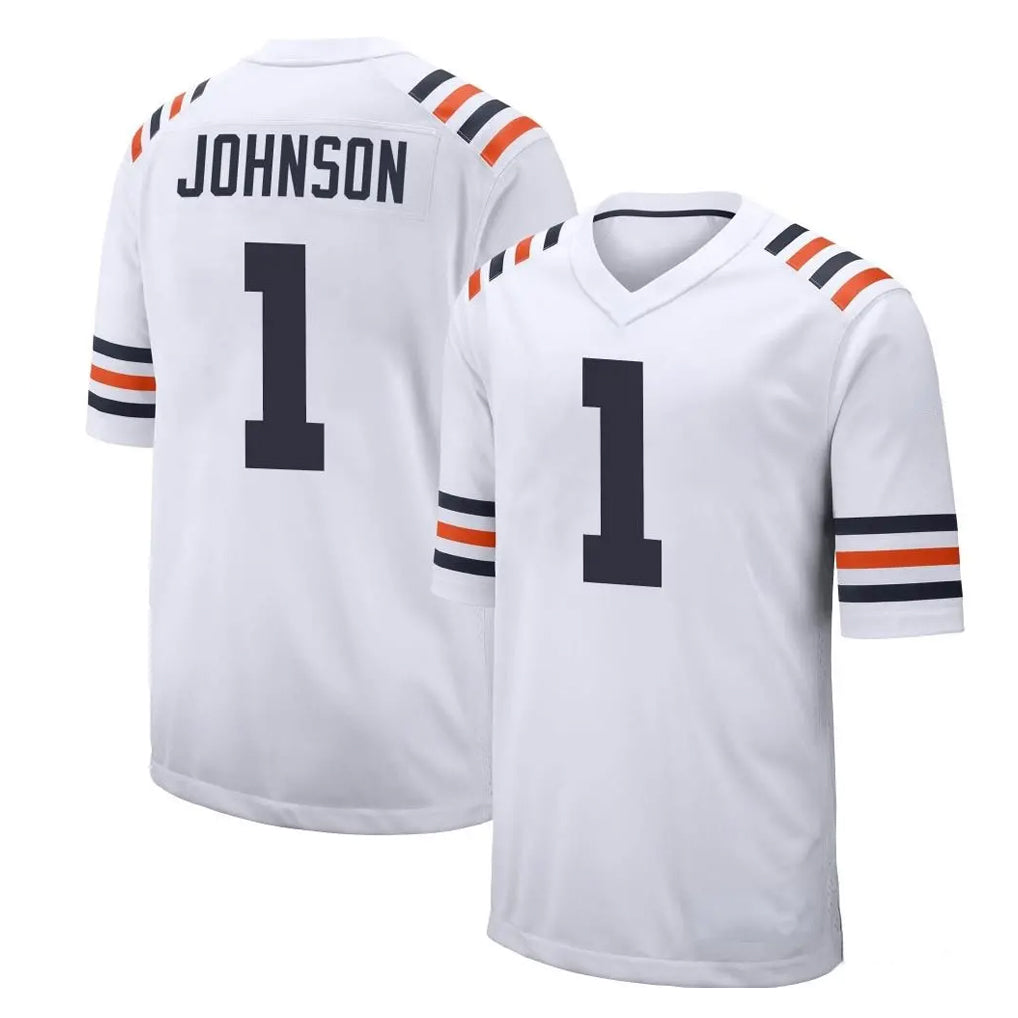 C.Bears #1 Jaylon Johnson Player White Classic Home Game Ldoa Stitched Jerseys