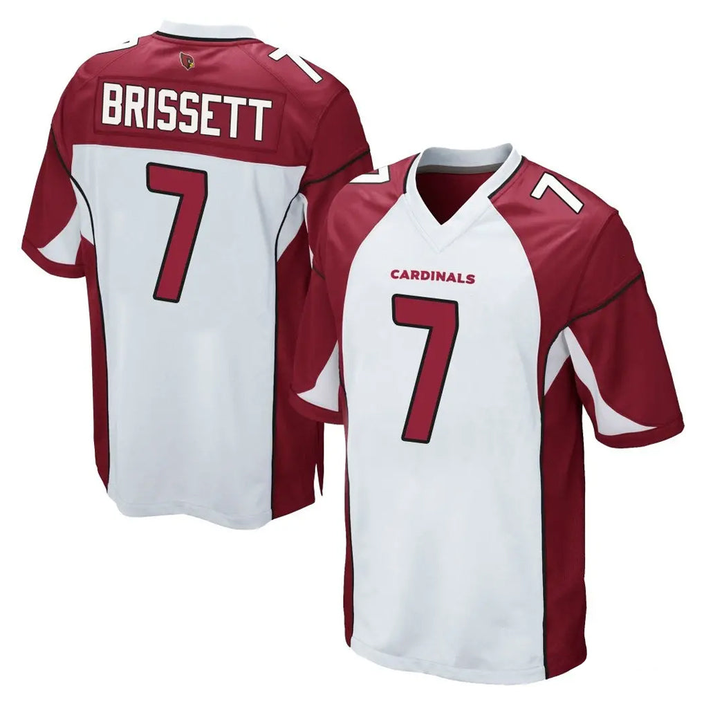 A.Cardinals #7 Jacoby Brissett Player White Cardinal Home Game Stitched Jerseys