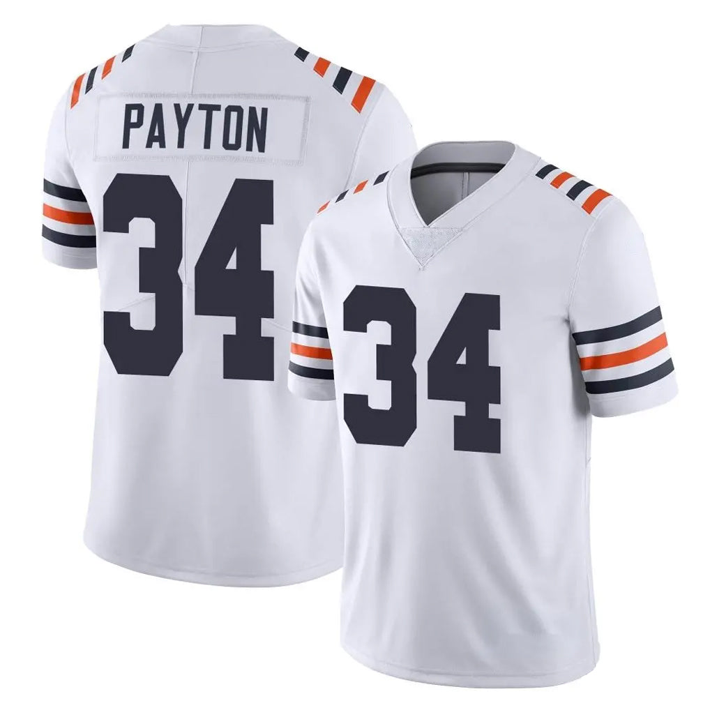 C.Bears #34 Walter Payton Player White Classic Vapor Limited Home Game Ldoa Stitched Jerseys
