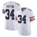 C.Bears #34 Walter Payton Player White Classic Vapor Limited Home Game Ldoa Stitched Jerseys