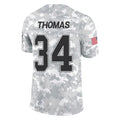 B.Bills #34 Thurman Thomas Player Arctic Camo Salute to Service Limited Ldoa Stitched Jerseys