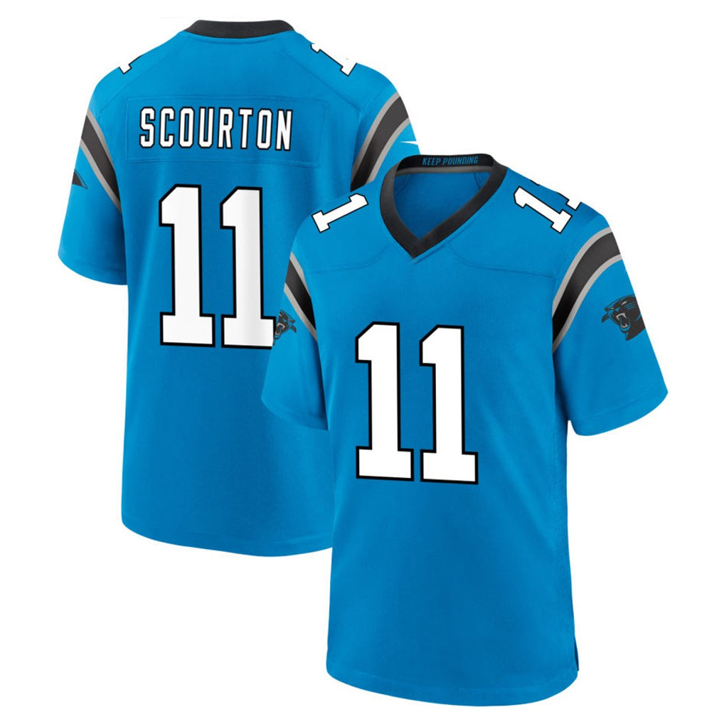C.Panthers #11 Nic Scourton Player Blue Home Game Ldoa Stitched Jerseys