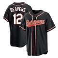 B.Orioles #12 Dylan Beavers Player Black Out Home Game Ldoa Stitched Jerseys