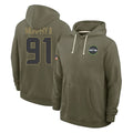 S.Seahawks #91 Byron Murphy II Player Olive Salute to Service Pullover Hoodies Limited Ldoa Stitched Jerseys