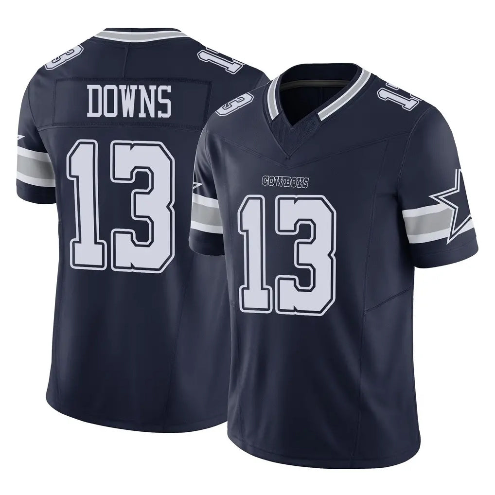 D.Cowboys #13 Caleb Downs Player Navy Limited Vapor F.U.S.E. Home Game Ldoa Stitched Jerseys