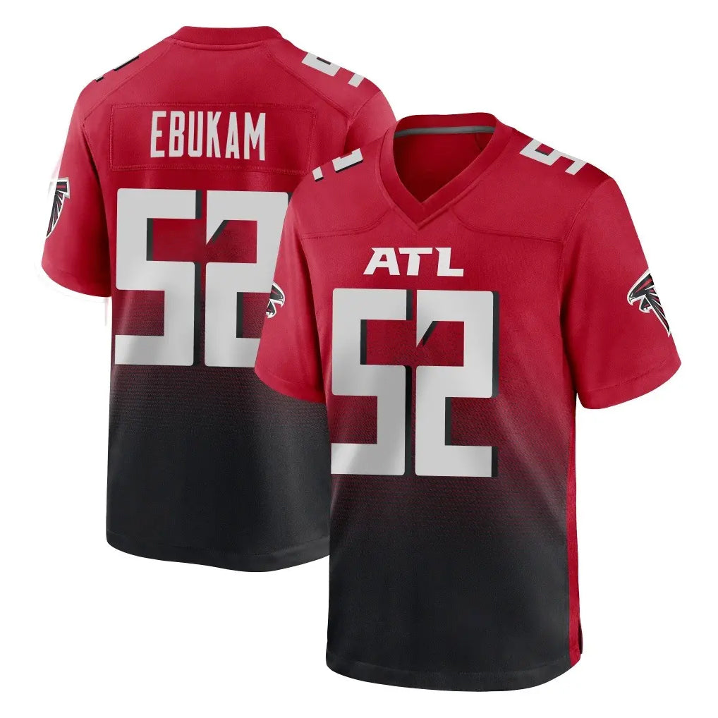 A.Falcons #52 Samson Ebukam Player Red Home Game Ldoa Stitched Jerseys