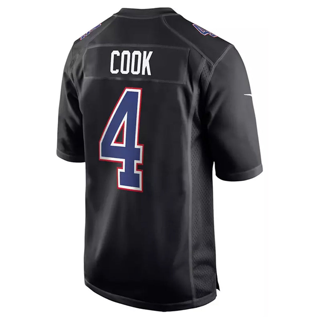 B.Bills #4 James Cook III Player Black Carbon Fashion Ldoa Stitched Jerseys