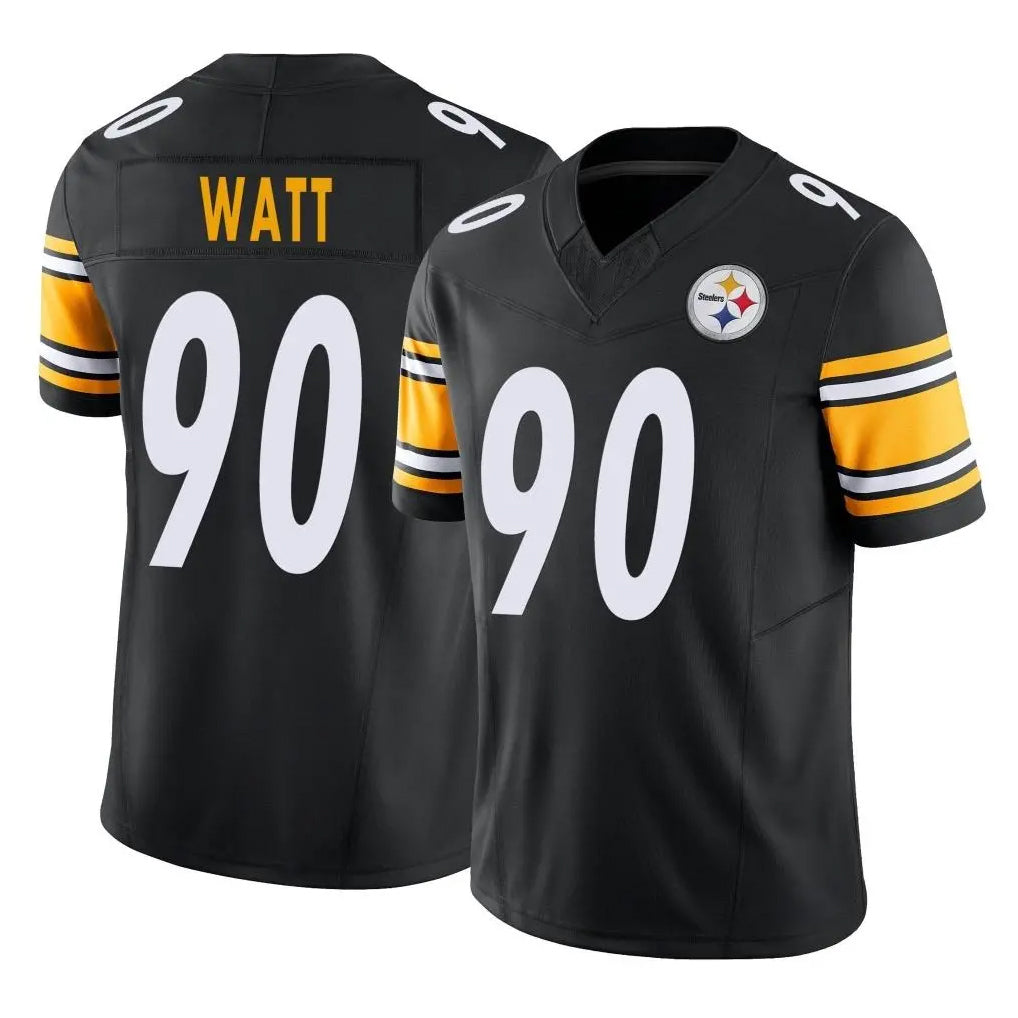 P.Steelers #90 T.J. Watt Player Black Limited Vapor F.U.S.E. Home Game Ldoa Stitched Jerseys