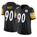 P.Steelers #90 T.J. Watt Player Black Limited Vapor F.U.S.E. Home Game Ldoa Stitched Jerseys