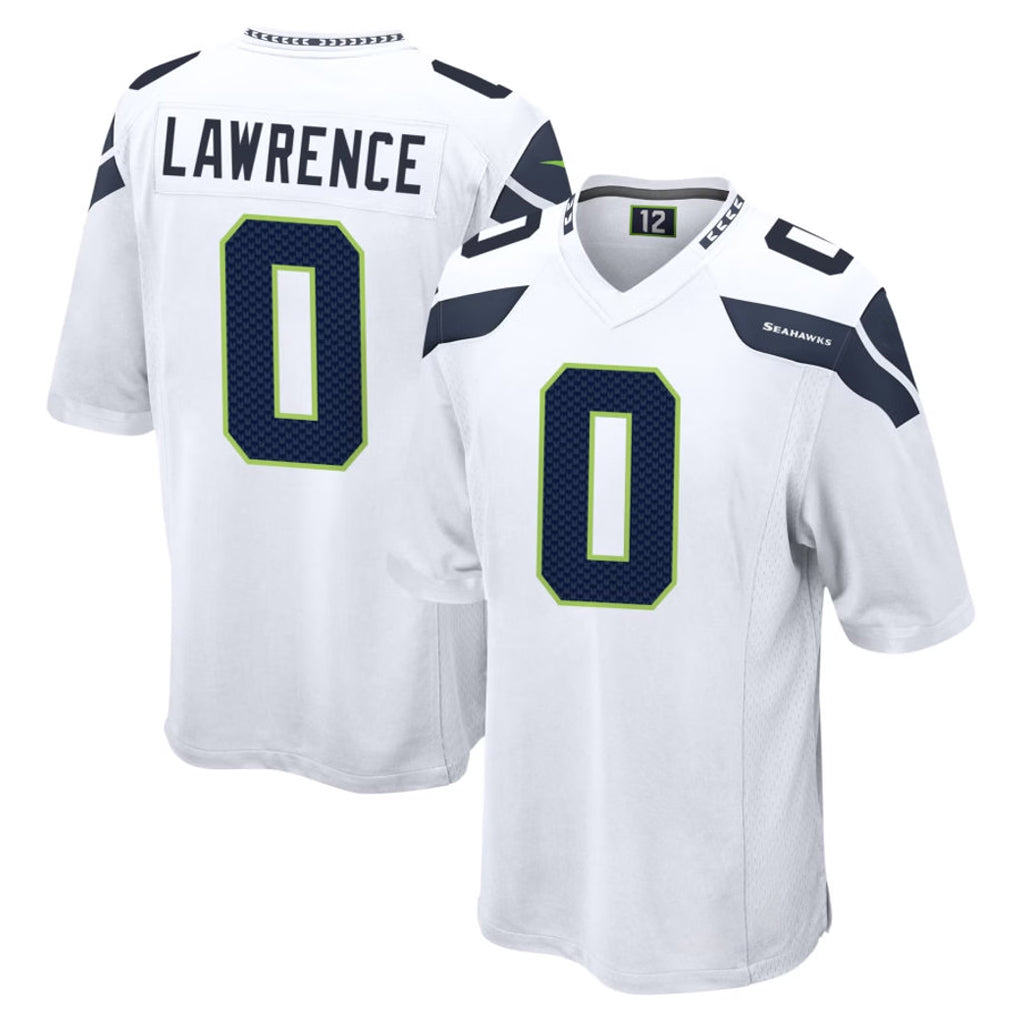 S.Seahawks #0 DeMarcus Lawrence Player White Home Game Ldoa Stitched Jerseys