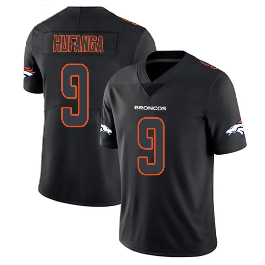D.Broncos #9 Talanoa Hufanga Player Black Impact Limited Game Ldoa Stitched Jerseys