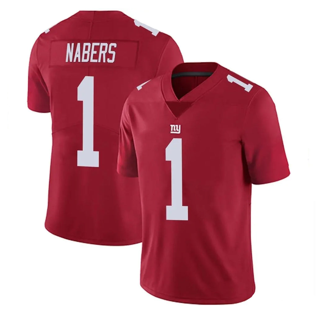 NY.Giants #1 Malik Nabers Player Red Limited Vapor Untouchable Home Game Ldoa Stitched Jerseys