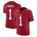 NY.Giants #1 Malik Nabers Player Red Limited Vapor Untouchable Home Game Ldoa Stitched Jerseys