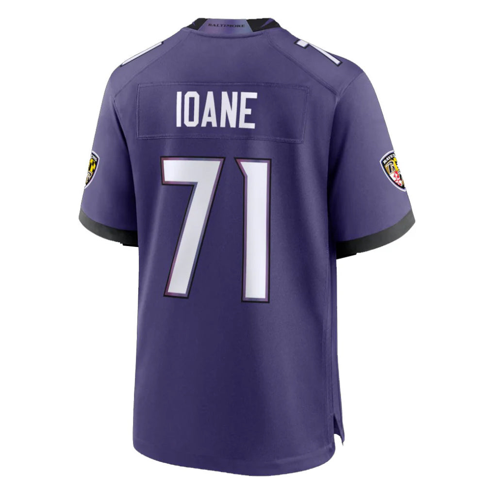 B.Ravens #71 Olaivavega Ioane Player Purple Home Game Ldoa Stitched Jerseys