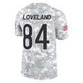C.Bears #84 Colston Loveland Player Arctic Camo Salute to Service Limited Ldoa Stitched Jerseys