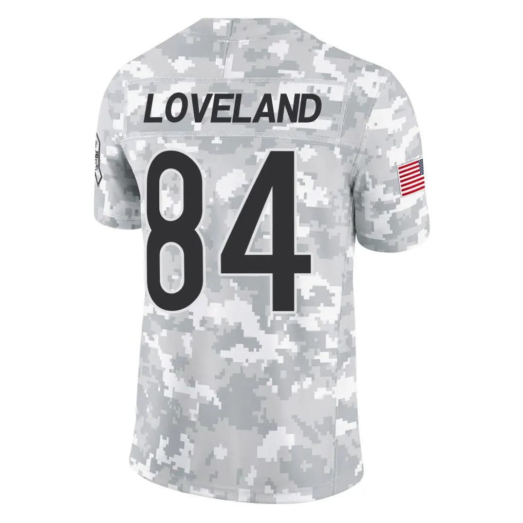 C.Bears #84 Colston Loveland Player Arctic Camo Salute to Service Limited Ldoa Stitched Jerseys