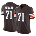 C.Browns #71 Tytus Howard Player Brown Vapor F.U.S.E. Limited Home Game Ldoa Stitched Jerseys