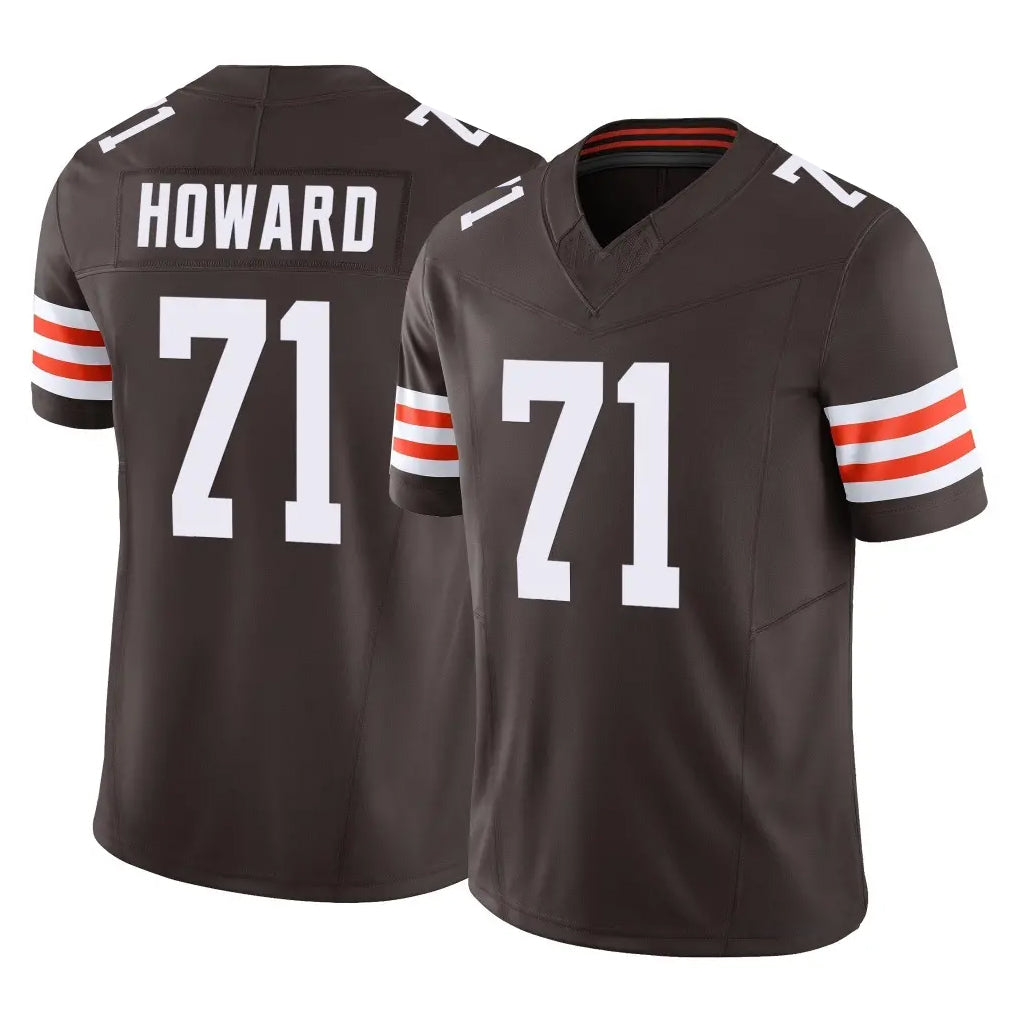 C.Browns #71 Tytus Howard Player Brown Vapor F.U.S.E. Limited Home Game Ldoa Stitched Jerseys