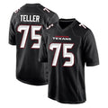 H.Texans #75 Wyatt Teller Player Carbon Black Fashion Home Game Ldoa Stitched Jerseys